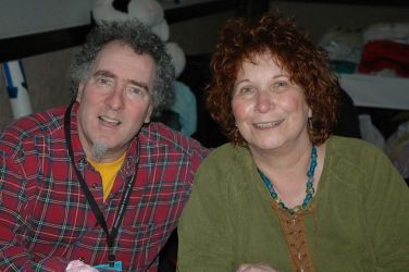 Jim Frenkel and Joan D. Vinge at Jack McDevitt's Birthday at OdysseyCon, April 2007, Madison, WI -- Photo by Lisa Freitag