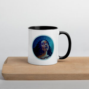 Serene Cyan Star Deity Mug