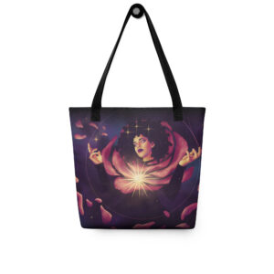 Rose Heart Star Deity Tote Bag