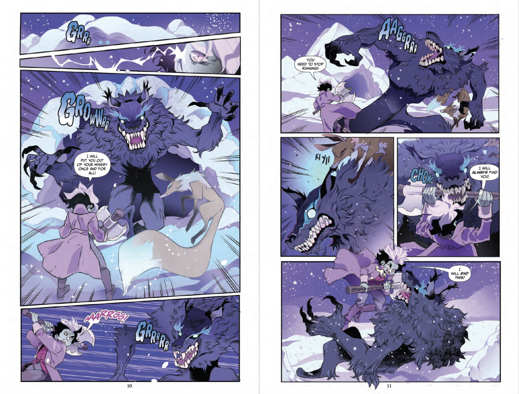 Pages from Mary Shelley's School for Monsters: The Killing Stone written by Jessica Maison and illustrated by Anna Wieszczyk.