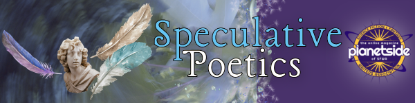Series banner for the Speculative Poetics series with Planetside logo.
