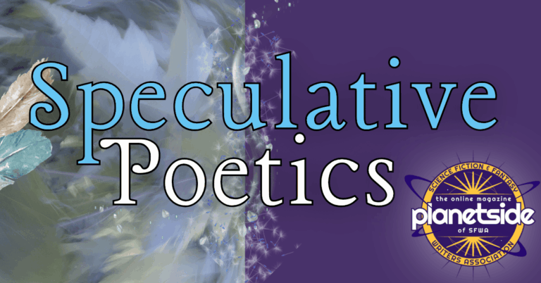 An image with the title Speculative Poetics and the Planetside logo.