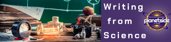 Series banner for Writing from Science with Planetside logo